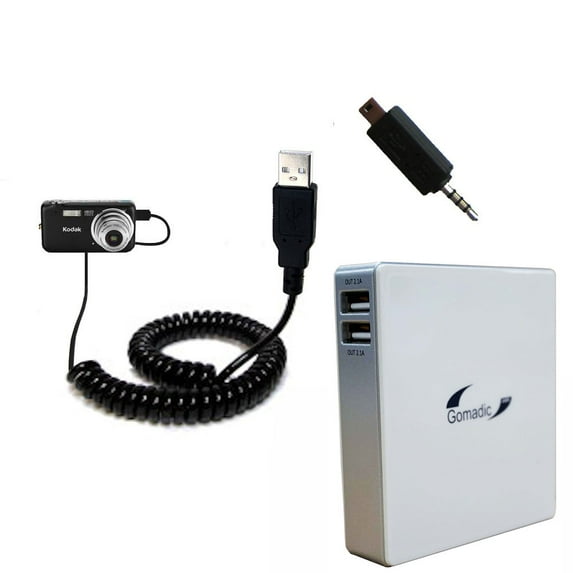 Gomadic High Capacity Rechargeable External Battery Pack suitable for the Kodak V1253 V1233 - Portable Charger with TipExchange Technology