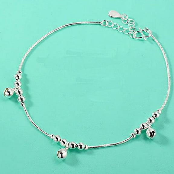NUZYZ Women 3Pcs Bells 12 Beads Chain Ankle Bracelet Beach Anklet