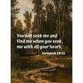 thumbnail image 2 of ArtsyQuotes 25x32 White Modern Wood Framed Museum Art Print Titled - Bible Verse Quote Jeremiah 29:13, Ivan Shishkin - Landscape with Boat, 2 of 4