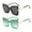 Black/Green 2 packs, variant on Ginsiom Trendy Oversized Square Sunglasses for Women Cat Eye Butterfly Womens Sun Glasses