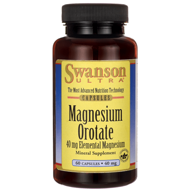 Swanson Magnesium Orotate 40 mg 60 Capsules