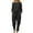 Black, variant on gakvbuo Sweaters for Women Fall Fashion 2Pc Fashion Woman Solid Long Sleeve Blouse +Loose Pants Sets