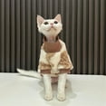 thumbnail image 5 of HQREA Sphynx Cat Turtleneck Sweater, Winter Warm Fleece Hairless Cat Shirt for Devon Rex, 5 of 6