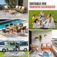 thumbnail image 4 of Teal Sea Turtle Coastal Outdoor Rug for Patio/Deck/Porch, Non-Slip Large Area Rug 4 x 6 Ft, Retro Ocean Summer Beach Coral Indoor Outdoor Rugs Washable Area Rugs, Reversible Camping Rug Carpet Runner, 4 of 8