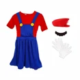 thumbnail image 4 of Disfraces de cosplay de los hermanos fontaneros, divertidos trajes de carnaval de Halloween para hombres y mujeres, mono elegante con sombrero, bigote y guantes., 4 of 6