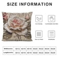 thumbnail image 5 of YINGXI French Vintage Roses Throw Pillow Cover Cozy Square Throw Pillowcases Home Decorative for Bed Couch Sofa Living Room Cushion Case 12x12in, 5 of 5