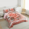 thumbnail image 3 of Castle Fairy 3D Floral Rose Bedding Comforter Set 2pcs for Girls Boys,Spring Garden Twin Comforter Sets Microfiber,Dreamy Princess Breathable Bedding Set,Super Cozy Room Decor,Reversible, 3 of 8