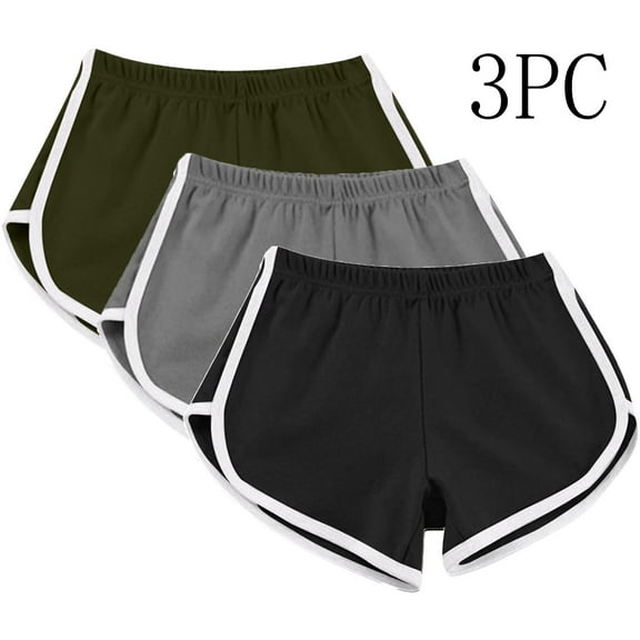 FRSASU Dolphin Shorts for Women 3 Pack High Waisted Yoga Shorts Athletic Sports Shorts Biker Shorts Gym Workout Shorts Black