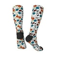 thumbnail image 4 of Fotbe Color Balls print Women's Men's Novelty Crew Socks Cotton Socks Knee High Socks for Walking,Running,Nurses,Pregnancy, 4 of 9