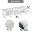 thumbnail image 3 of Haosy Lines Roses Bathroom Rugs Non Slip Absorbent Soft Plush Quick Dry Bath Mat, 39"x20", 3 of 8