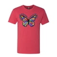 thumbnail image 2 of Wild Bobby, Colorful Butterfly Oh Butterfly On Whispering Wings Animal Lover Mens Premium Tri Blend T-Shirt, Vintage Red, Large, 2 of 3