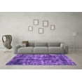 thumbnail image 3 of Ahgly Company Indoor Square Oriental Purple Industrial Area Rugs, 6' Square, 3 of 4