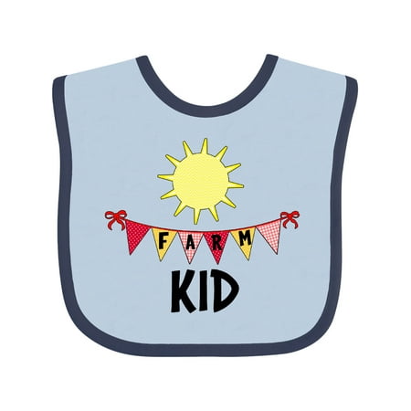 

Inktastic Farm Kid Flags and Sun Gift Baby Boy or Baby Girl Bib