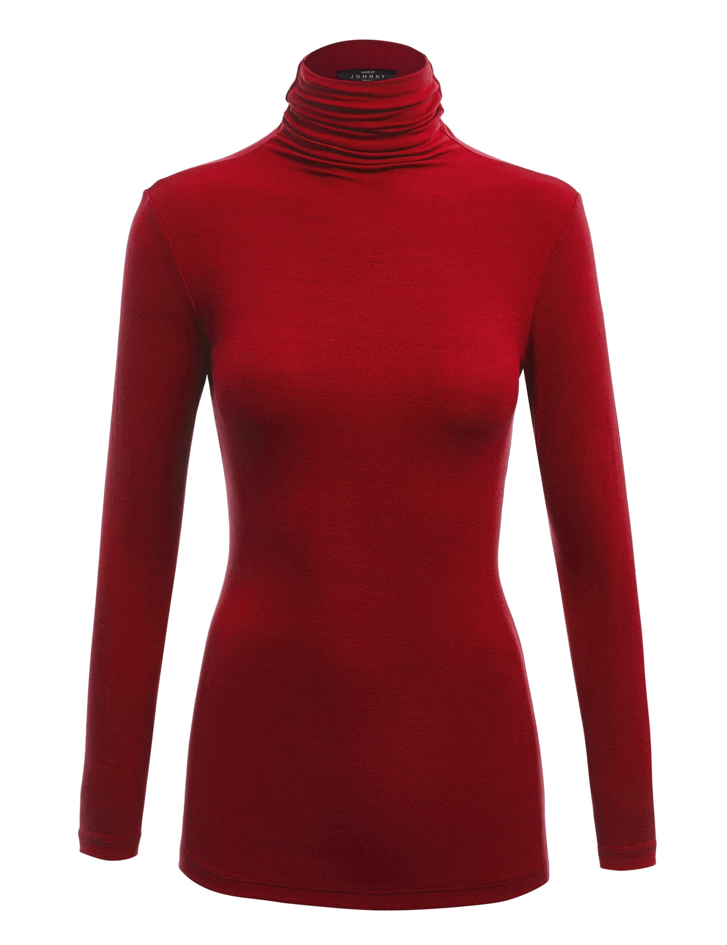 MBJ WSK1030 Womens Long Sleeve Ribbed Turtleneck Pullover Sweater XXXL ...