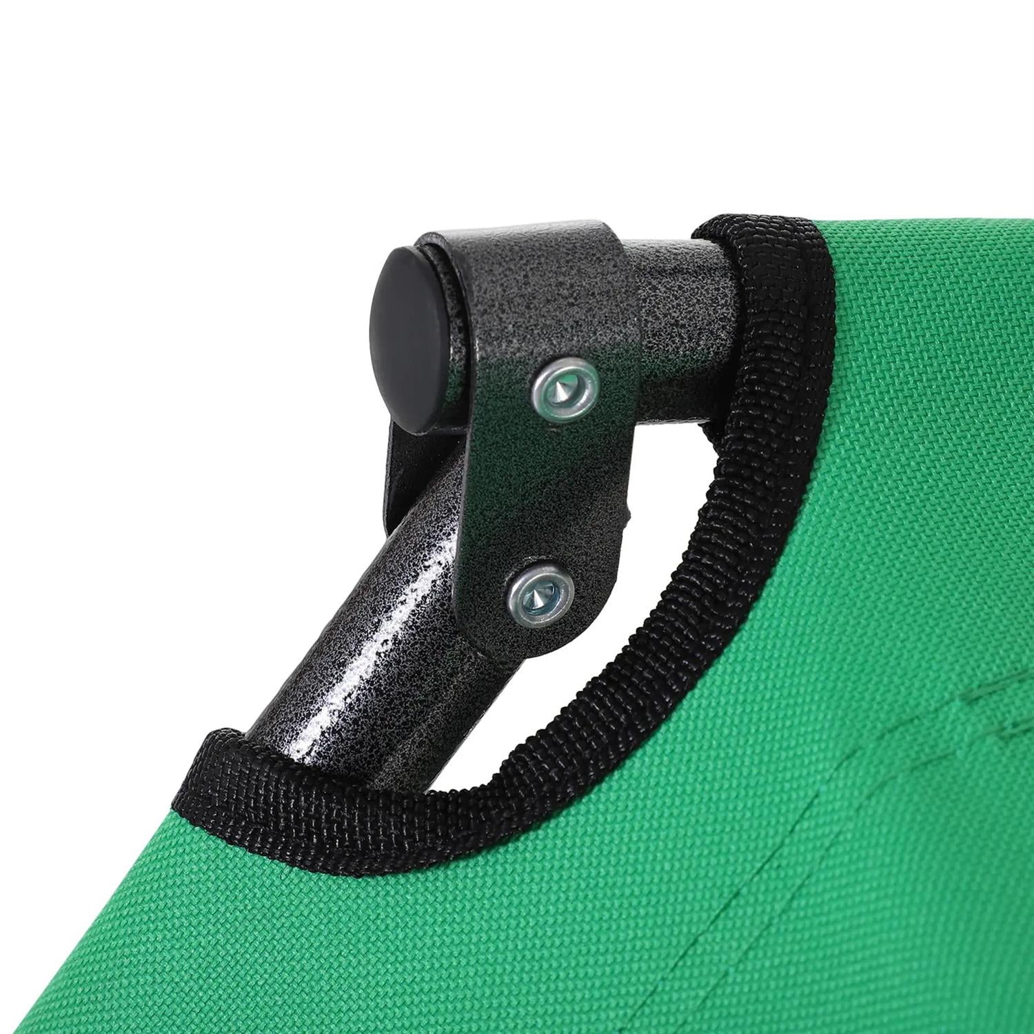 Demi Bonn Chaise Lounge Chair for Patio, Oxford Fabric Metal Frame Outdoor Pool Sun Lounger Chair 120°/180°, for Beach, Patio, Lawn, Deck, Green