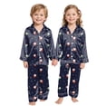 thumbnail image 6 of mgoYE Christmas Family Matching Pajamas Long Sleeve Button Pj Set Festival Party Sleepwear, 6 of 6