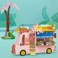 thumbnail image 3 of Neinkie 1Set Building Blocks Adorable Smooth Plastic Assembled Street Snack Miniature Small Particle Building Blocks for Children, 3 of 9