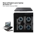 thumbnail image 2 of Base Enfriadora Laptop 6 Ventilador Computadora Portátil RGB 7 color RGB light / Multicolor, 2 of 7