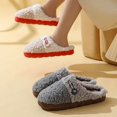 thumbnail image 5 of Nuevas zapatillas de algodón de invierno para mujer, zapatillas de algodón de felpa y terciopelo para el hogar, zapatillas de algodón cálidas para interiores con suela gruesa para parejas, zapatillas, 5 of 5