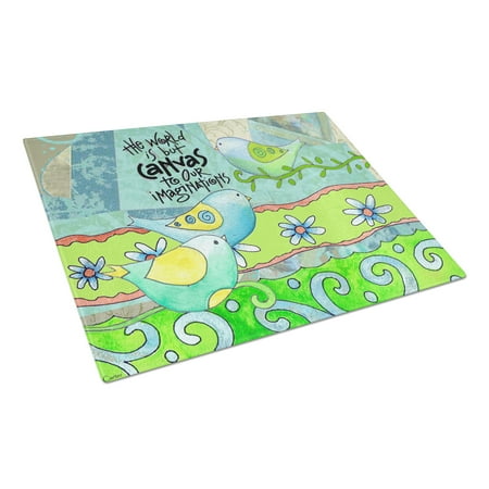 

Caroline s Treasures The World is but a Canvas to our Imagination Glass Cutting Board Large