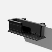 Veradek Brixton Railing Window Box 36 Plastic Planter 2-Pack Black