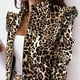 thumbnail image 4 of Traje de negocios para mujer Impreso Manga larga Cremallera Adelgazante Rebeca Abrigo Chaqueta Top Pompotops qwe19473, 4 of 9