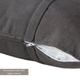 thumbnail image 4 of Sunbrella 21 x 14 in. Rectangle Outdoor Throw Pillow (2-Pack) - Canvas Coal, 4 of 6