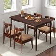 thumbnail image 2 of Gymax 48'' Rectangular Dining Table for 4 w/ Rubber Wood Legs Mid Century Modern, 2 of 9