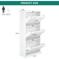 thumbnail image 3 of Dextrus Metal Shoe Cabinet with 3 Drawers and Gooseneck Drawer, 3 of 8