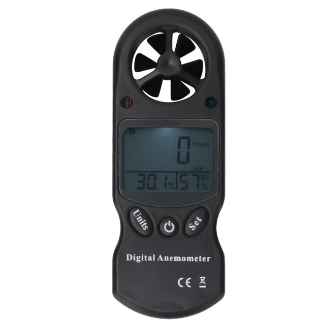 MesaSe Portable Digital Anemometer - TL-300 3-in-1 Mini Handheld Multifunction Digital Hygrometer Anemometer By