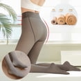 thumbnail image 3 of OFERTA Medias de vellón para mujer Medias cálidas de invierno para mujer Medias de vellón grueso Medias translúcidas falsas Medias térmicas, 3 of 5