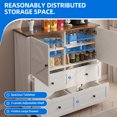 thumbnail image 4 of Uforic 4-Drawer Dresser with Doors & Storage Shelves, Wood Chest of Drawers Cabinet, White, 4 of 10
