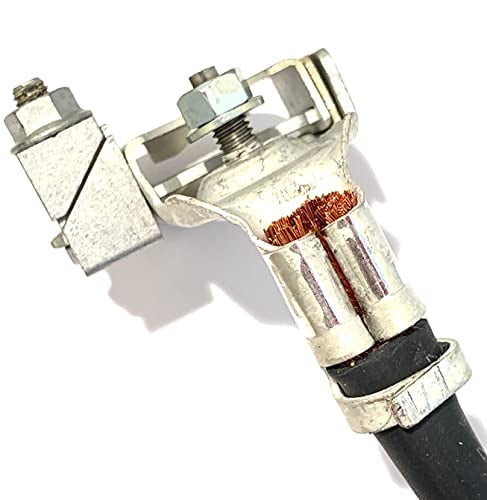 NEW 7T4Z-14450-BA Crimp NEGATIVE Battery Terminal for Corroded Replacement on F 150 Rangers Vans and many other vehicles - up to 1 AWG Cable w Heatshrink