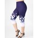 thumbnail image 1 of Leggings Capri de Cintura Alta con Estampado de Flores Rosegal Leggings de talla grande, 1 of 5