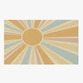 thumbnail image 3 of Boho Rainbow Sun Area Rug, Retro Geometry Kids Rugs, Non-Slip Mat Soft And Easy To Clean For Bedroom Living Room Bathroom Classroom Office Yoga Room Patio 4' x 5', 3 of 6