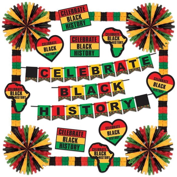 Beistle 56279 Celebrate Black History Decorating Kit - Pack of 12