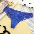 thumbnail image 5 of Ketyyh-chn99 Culottes pour Femmes 2024, Culottes pour Dames, Strings, Femme Taille Basse, Dentelle, Culottes Aguichant, Jacquard, String, Culottes Ajourées, Bleu, Taille Unique, 5 of 5
