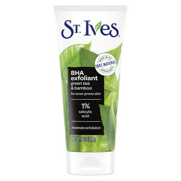 St. Ives BHA Green Tea & Bamboo Face Scrub, Facial Exfoliant For Acne Prone Skin, 6oz ​