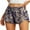 22 Dark Blue Palm Leaf, variant on Cueply Women's Running Shorts High Waisted Athletic Gym Workout Shorts with Liner Zipper Pockets