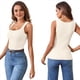 thumbnail image 3 of Camiseta Sin Mangas de Punto Acanalado Informal con Cuello Cuadrado de Verano para Mujer, , Talla XXL, 3 of 6