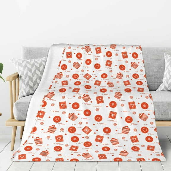 Hirioo Pastry for Flannel Blanket, Cozy and Warm Throw for Bed or Couch ,Perfect for All Seasons-40"x30"