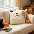 thumbnail image 5 of Halloween Pillow Covers 16x16 Inch, Cute Ghost Printed Throw Pillow Case with Linen Texture, Decorative Cushion Cover for Couch Sofa Home Fall Decor, 5 of 9