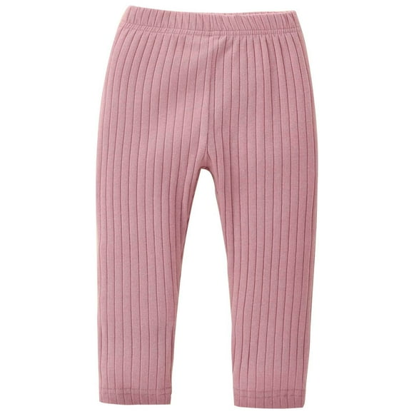 Kids Casual Athletic Pull-On Pants in Clearance Newborn Baby Boys Girls Spring Fall Solid Color Elastic Slim Full Length Pants Leggings Size 0-3 Months