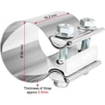 thumbnail image 2 of 60mm x 76.2mm Length Universal Stainless Exhaust Clamp (2 pieces), 2 of 5