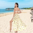 thumbnail image 5 of Women Sarong Wraps Yellow Pickleball Balls Swimsuit Beach Pareo Bikini Coverups Skirt L, 5 of 7