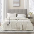 thumbnail image 2 of Pemberly Row Polyester Solid Microlight Heated Blanket - Ivory, 2 of 8