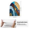 thumbnail image 2 of Pofeuu Stained Glass Ocean Wave Print Beanie Hat for Men Women Knit Winter Hat Warm Cuffed Skull Beanie Slouchy Soft Unisex, 2 of 6
