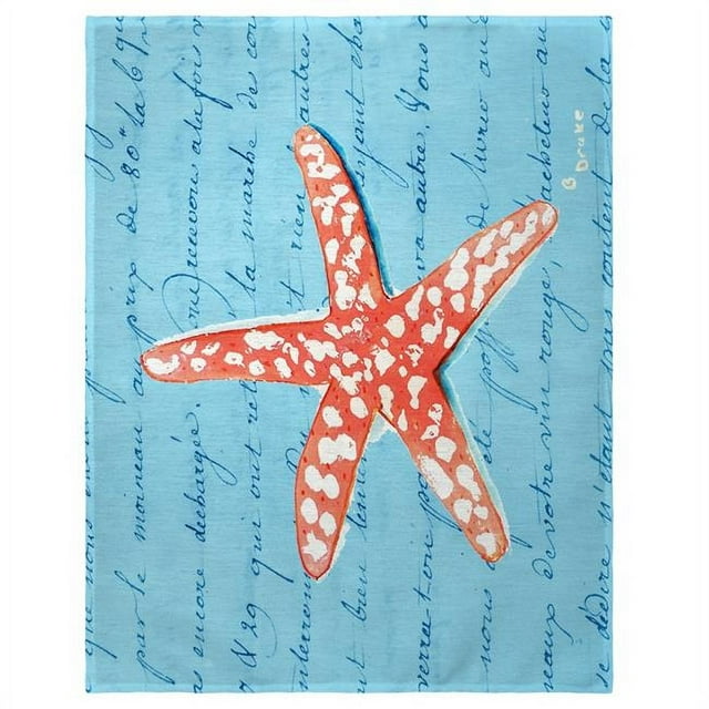 Betsy Drake PM091B Ensemble de 4 Napperons Coral Starfish 14 x 18 Po