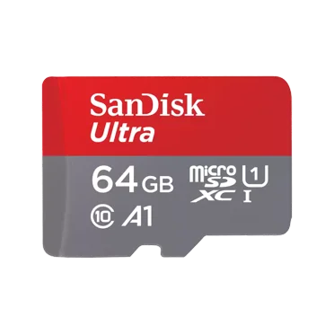 SanDisk 64GB Ultra microSD Card with SD Adapter (Up to 120MB/s) - SDSQUA4-064G-AN6MA