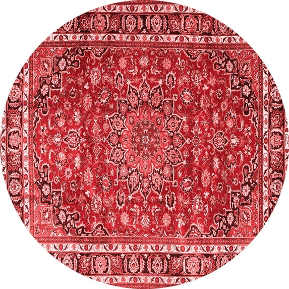 Ahgly Company Indoor Round Persian Red Traditional Area Rugs, 3' Round